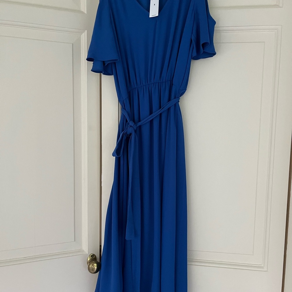 Ann Taylor dress in colbolt blue silk  NWT